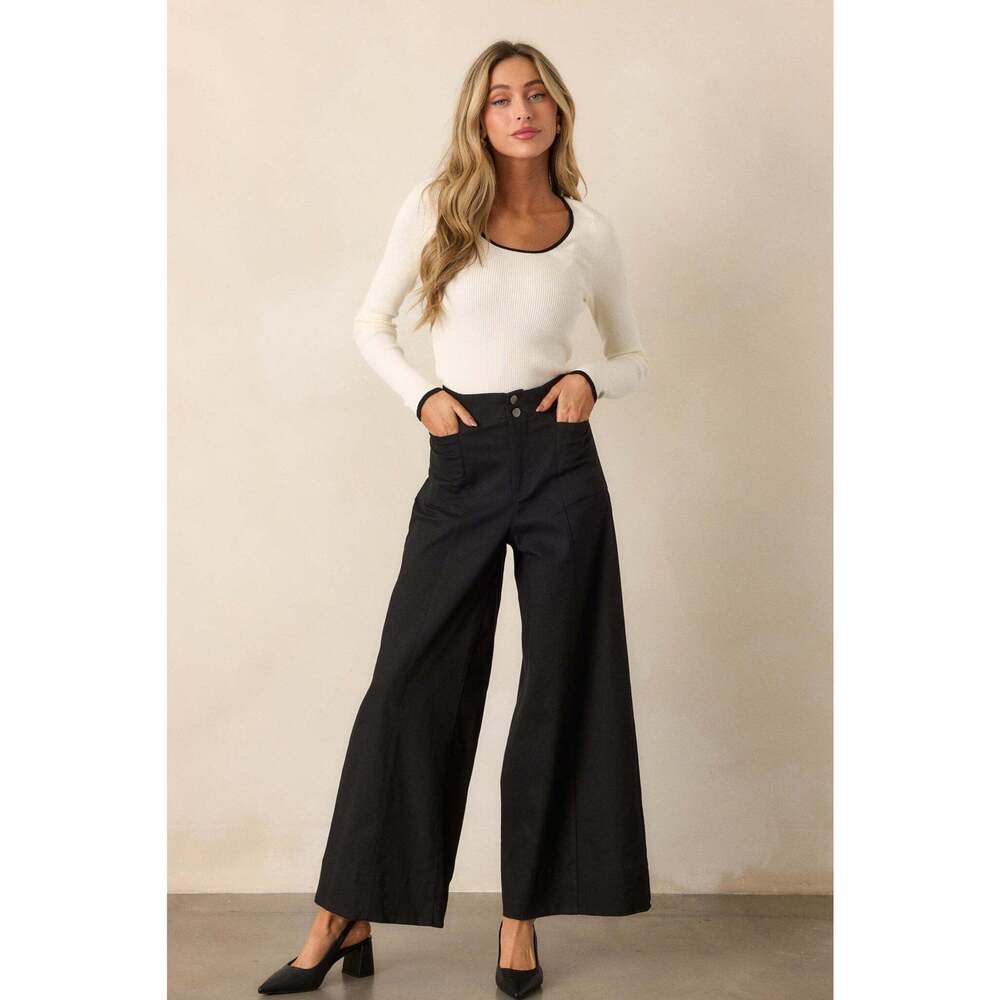 Red Dress Daylight Glimmer Black Wide Leg Pants Size SS / Black